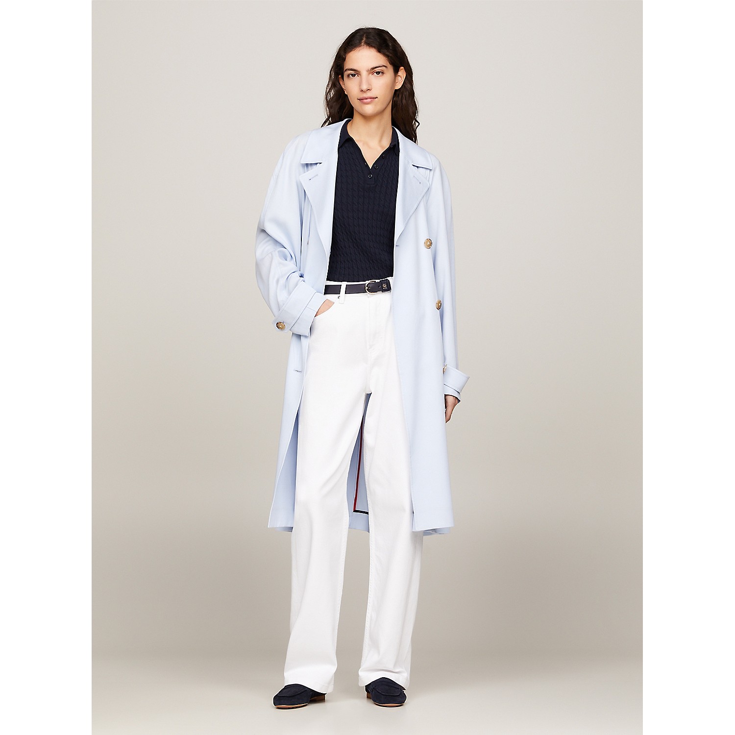 TOMMY HILFIGER Relaxed Fit Double Breasted Trench Coat